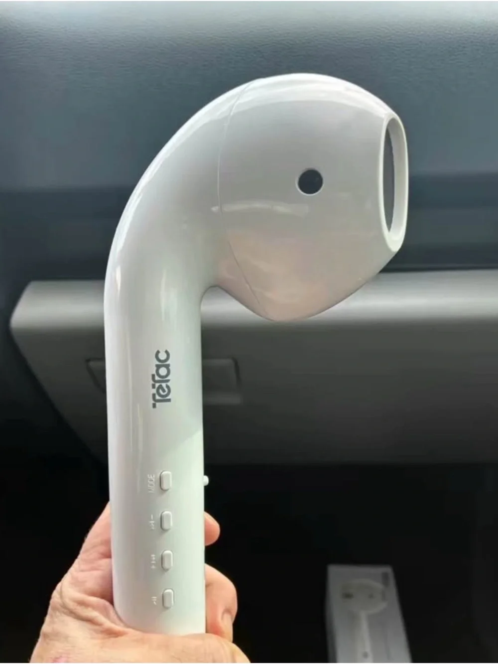 White Wireless Earbuds Box - Giant Headset Speaker